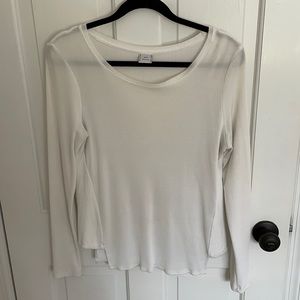 Zara W/B collection white long sleeve top - L